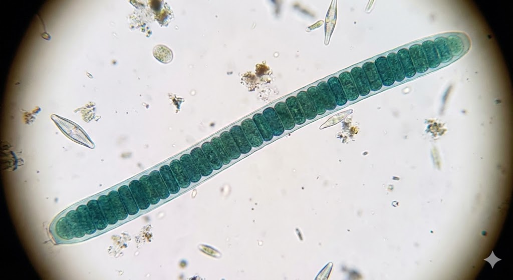 immagine illustrativa cianobetterio al microscopio per la mia guida su come eliminarli in acquario