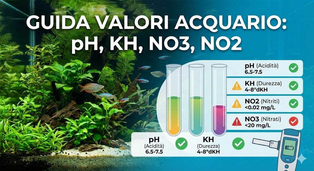 Copertina che rappresenta i valori chimici di un acquario