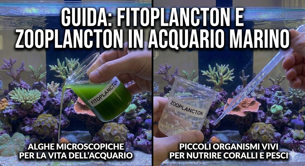 Fitoplancton e zooplancton in acquario