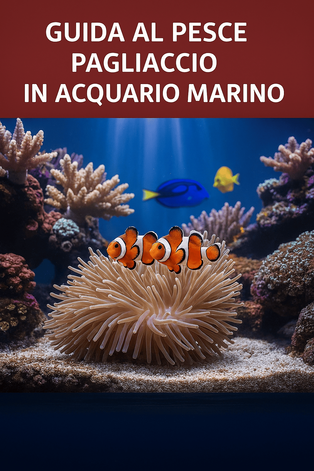 Pesci pagliaccio in un acquario marino