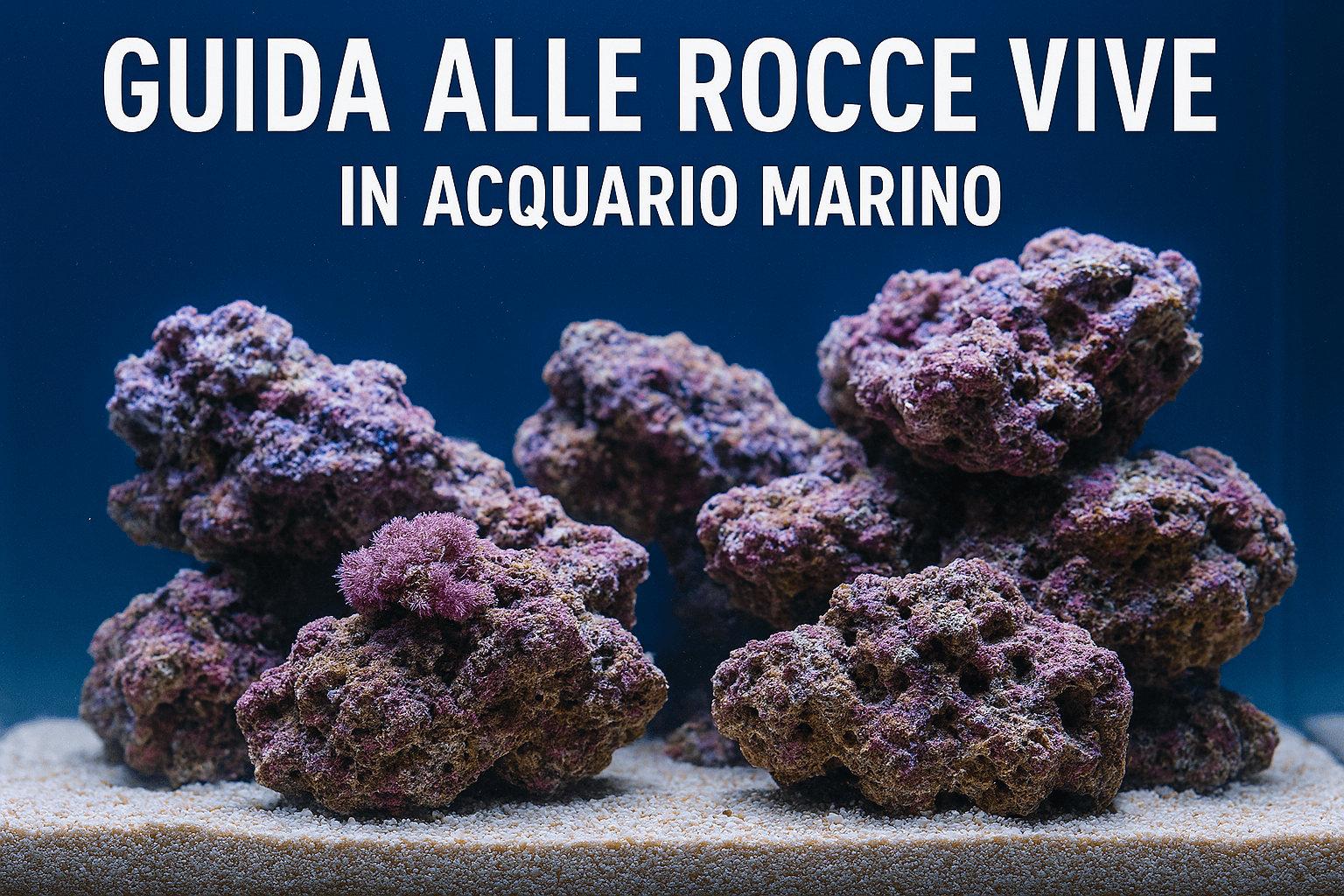 Rocce vive in acquario marino
