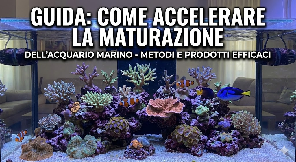 Acquario marino con coralli e pesci.